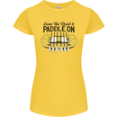 Paddle On White Water Rafting Dinghy Funny Womens Petite Cut T-Shirt Yellow