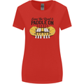 Paddle On White Water Rafting Dinghy Funny Womens Wider Cut T-Shirt Red