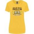 Paddle On White Water Rafting Dinghy Funny Womens Wider Cut T-Shirt Yellow