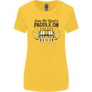 Paddle On White Water Rafting Dinghy Funny Womens Wider Cut T-Shirt Yellow