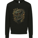 Pagan Snake in a Gothic Tree Kids Sweatshirt Jumper Black
