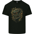 Pagan Snake in a Gothic Tree Kids T-Shirt Childrens Black