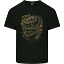 Pagan Snake in a Gothic Tree Kids T-Shirt Childrens Black