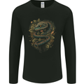 Pagan Snake in a Gothic Tree Mens Long Sleeve T-Shirt Black