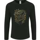 Pagan Snake in a Gothic Tree Mens Long Sleeve T-Shirt Black