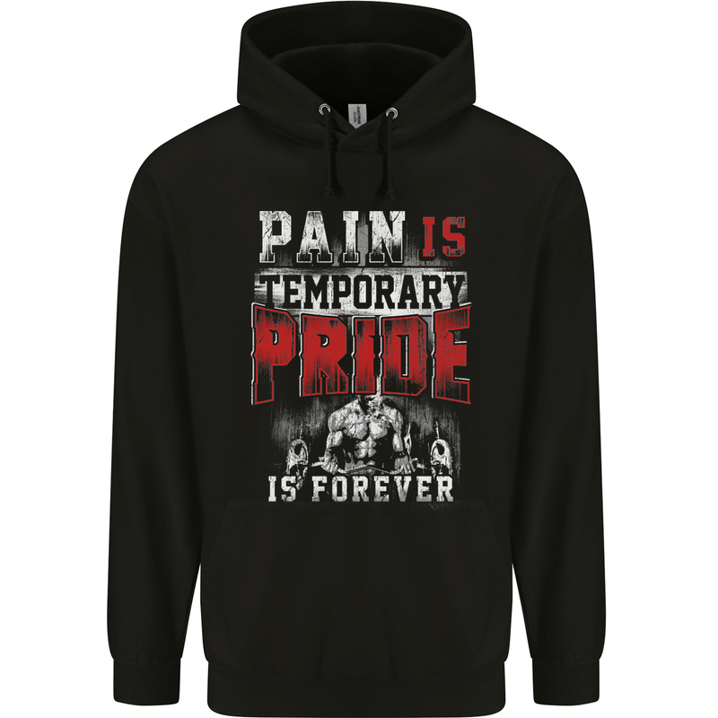 Pain Gym Training Top Bodybuilding Fitness Mens Hoodie Black
