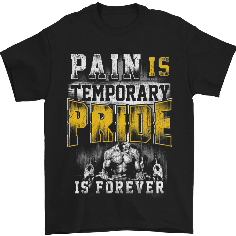 Pain Gym Training Top Bodybuilding Workout Mens T-Shirt Cotton Gildan Black