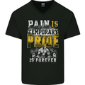 Pain Gym Training Top Bodybuilding Workout Mens V-Neck Cotton T-Shirt Black