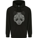 Paisly Panda Bear Childrens Kids Hoodie Black