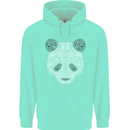 Paisly Panda Bear Childrens Kids Hoodie Peppermint