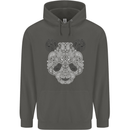 Paisly Panda Bear Childrens Kids Hoodie Storm Grey