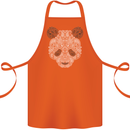 Paisly Panda Bear Cotton Apron 100% Organic Orange
