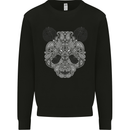 Paisly Panda Bear Kids Sweatshirt Jumper Black