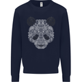 Paisly Panda Bear Kids Sweatshirt Jumper Navy Blue