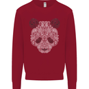 Paisly Panda Bear Kids Sweatshirt Jumper Red