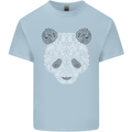 Paisly Panda Bear Kids T-Shirt Childrens Light Blue