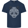 Paisly Panda Bear Kids T-Shirt Childrens Navy Blue