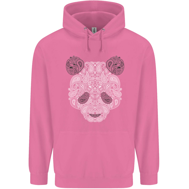 Paisly Panda Bear Mens 80% Cotton Hoodie Azelea