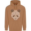 Paisly Panda Bear Mens 80% Cotton Hoodie Caramel Latte