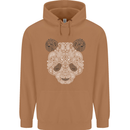 Paisly Panda Bear Mens 80% Cotton Hoodie Caramel Latte
