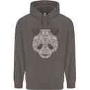 Paisly Panda Bear Mens 80% Cotton Hoodie Charcoal