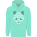 Paisly Panda Bear Mens 80% Cotton Hoodie Peppermint