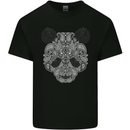 Paisly Panda Bear Mens Cotton T-Shirt Tee Top Black
