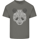 Paisly Panda Bear Mens Cotton T-Shirt Tee Top Charcoal