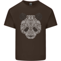 Paisly Panda Bear Mens Cotton T-Shirt Tee Top Dark Chocolate