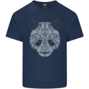 Paisly Panda Bear Mens Cotton T-Shirt Tee Top Navy Blue
