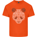 Paisly Panda Bear Mens Cotton T-Shirt Tee Top Orange