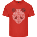 Paisly Panda Bear Mens Cotton T-Shirt Tee Top Red