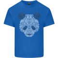 Paisly Panda Bear Mens Cotton T-Shirt Tee Top Royal Blue
