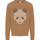 Paisly Panda Bear Mens Sweatshirt Jumper Caramel Latte