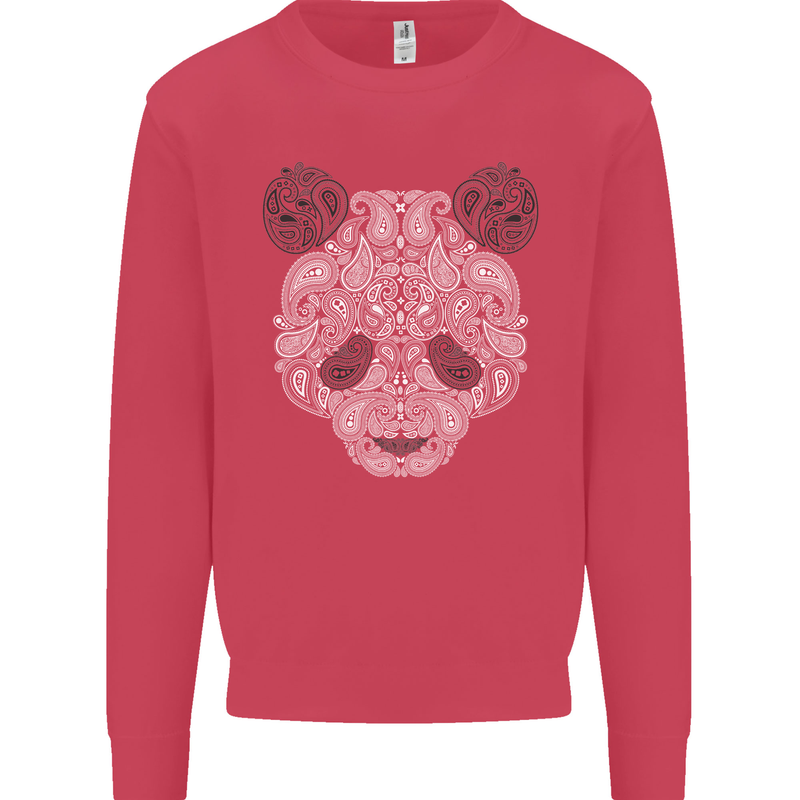 Paisly Panda Bear Mens Sweatshirt Jumper Heliconia