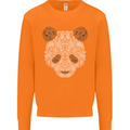 Paisly Panda Bear Mens Sweatshirt Jumper Orange