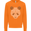 Paisly Panda Bear Mens Sweatshirt Jumper Orange