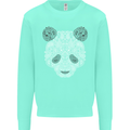 Paisly Panda Bear Mens Sweatshirt Jumper Peppermint
