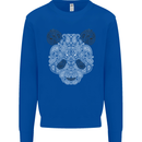 Paisly Panda Bear Mens Sweatshirt Jumper Royal Blue