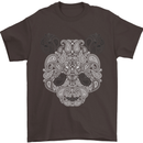 Paisly Panda Bear Mens T-Shirt 100% Cotton Dark Chocolate