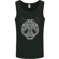 Paisly Panda Bear Mens Vest Tank Top Black