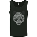 Paisly Panda Bear Mens Vest Tank Top Black
