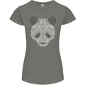 Paisly Panda Bear Womens Petite Cut T-Shirt Charcoal