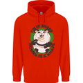 Panda Bear Funny Overweight Fat Humour Childrens Kids Hoodie Bright Red