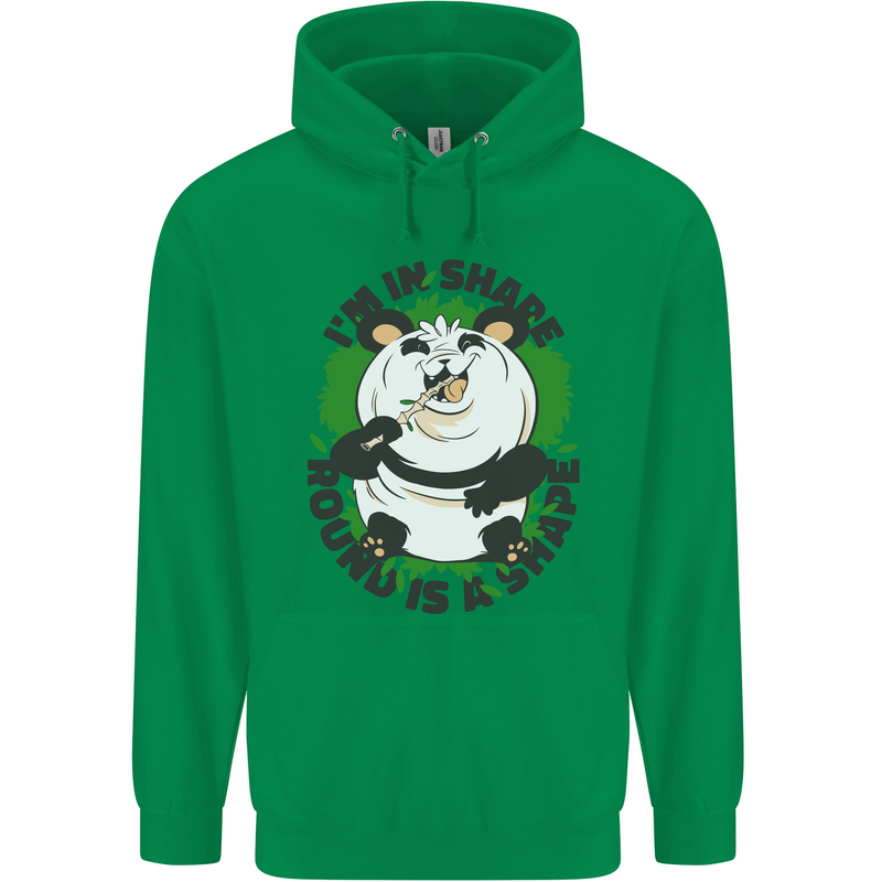 Panda Bear Funny Overweight Fat Humour Childrens Kids Hoodie Irish Green