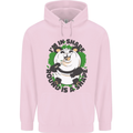 Panda Bear Funny Overweight Fat Humour Childrens Kids Hoodie Light Pink