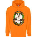 Panda Bear Funny Overweight Fat Humour Childrens Kids Hoodie Orange