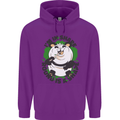 Panda Bear Funny Overweight Fat Humour Childrens Kids Hoodie Purple