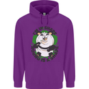 Panda Bear Funny Overweight Fat Humour Childrens Kids Hoodie Purple