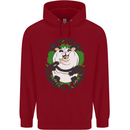 Panda Bear Funny Overweight Fat Humour Childrens Kids Hoodie Red